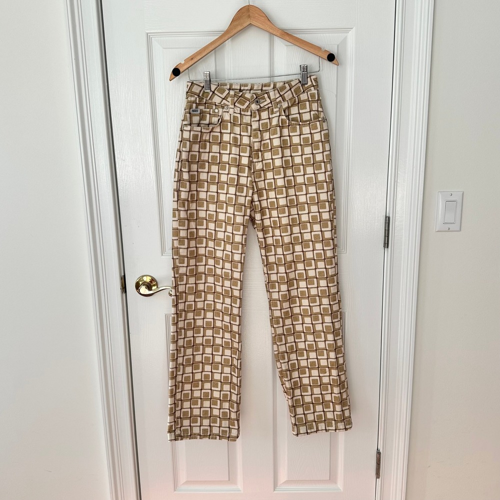 Ragged Priest Skater Jeans Straight Leg Streetwear Geometric Print Sz 26